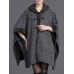Elegant Women Cloak Shawl Hooded Crew Neck Cardigan Coats Elegant Women Cloak Shawl Hooded Crew Neck Cardigan Coats