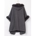 Women Cloak Shawl Hooded Crew Neck Cardigan Coats with Pockets Women Cloak Shawl Hooded Crew Neck Cardigan Coats with Pockets