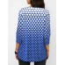 Casual Women Polka Dot Crew Neck 3/4 Sleeve Blouse Casual Women Polka Dot Crew Neck 3/4 Sleeve Blouse