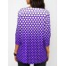Casual Women Polka Dot Crew Neck 3/4 Sleeve Blouse Casual Women Polka Dot Crew Neck 3/4 Sleeve Blouse