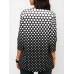 Casual Women Polka Dot Crew Neck 3/4 Sleeve Blouse Casual Women Polka Dot Crew Neck 3/4 Sleeve Blouse