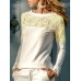 S-5XL Women Lace Patchwork Hollow Out Crew Neck Long Sleeve Blouse S-5XL Women Lace Patchwork Hollow Out Crew Neck Long Sleeve Blouse