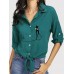 Women Casual Turn Down Collar Cat Print Hem Lace Long Sleeve Shirts Women Casual Turn Down Collar Cat Print Hem Lace Long Sleeve Shirts
