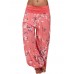 Casual Women Wide Leg Floral Print Trouser Pants Casual Women Wide Leg Floral Print Trouser Pants