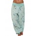 Casual Women Wide Leg Floral Print Trouser Pants Casual Women Wide Leg Floral Print Trouser Pants