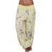 Casual Women Wide Leg Floral Print Trouser Pants Casual Women Wide Leg Floral Print Trouser Pants