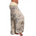 Women Casual Wide Leg Floral Print Trouser Pants Women Casual Wide Leg Floral Print Trouser Pants