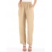 Women Casual Pure Color High Waist Elastic Waist Pants Women Casual Pure Color High Waist Elastic Waist Pants