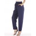 Women Casual Pure Color High Waist Elastic Waist Pants Women Casual Pure Color High Waist Elastic Waist Pants