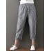 Women Casual Cotton Linen Elastic Waist Loose Striped Pants Women Casual Cotton Linen Elastic Waist Loose Striped Pants