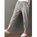 Women Casual Cotton Linen Elastic Waist Loose Striped Pants Women Casual Cotton Linen Elastic Waist Loose Striped Pants