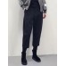 Women Casual Solid Color Winter Straight High Waist Trousers Pants Women Casual Solid Color Winter Straight High Waist Trousers Pants
