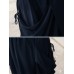 Wide Leg Women Cotton Linen Solid Color Elastic Waist Irregular Pants Wide Leg Women Cotton Linen Solid Color Elastic Waist Irregular Pants