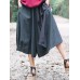 Women Loose Cotton Linen Elastic Waist Asymmetrical Pants Women Loose Cotton Linen Elastic Waist Asymmetrical Pants
