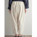 M-5XL Women Casual Loose Pure Color Elastic Waist Corduroy Pants M-5XL Women Casual Loose Pure Color Elastic Waist Corduroy Pants