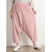 M-5XL Women Casual Loose Pure Color Elastic Waist Corduroy Pants M-5XL Women Casual Loose Pure Color Elastic Waist Corduroy Pants