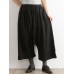 M-5XL Women Casual Pure Color Elastic Waist Cotton Pants M-5XL Women Casual Pure Color Elastic Waist Cotton Pants