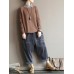 M-5XL Women Loose Pure Color Elastic Waist Corduroy Pants M-5XL Women Loose Pure Color Elastic Waist Corduroy Pants