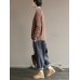 M-5XL Women Loose Pure Color Elastic Waist Corduroy Pants M-5XL Women Loose Pure Color Elastic Waist Corduroy Pants