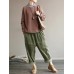 M-5XL Women Loose Pure Color Elastic Waist Corduroy Pants M-5XL Women Loose Pure Color Elastic Waist Corduroy Pants