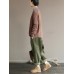M-5XL Women Loose Pure Color Elastic Waist Corduroy Pants M-5XL Women Loose Pure Color Elastic Waist Corduroy Pants