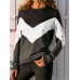Casual Women Patchwork O-neck Long Sleeve T-shirts Casual Women Patchwork O-neck Long Sleeve T-shirts
