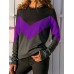 Casual Women Patchwork O-neck Long Sleeve T-shirts Casual Women Patchwork O-neck Long Sleeve T-shirts