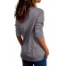 Casual Women V-neck Long Sleeve Pleated T-shirts Casual Women V-neck Long Sleeve Pleated T-shirts