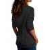 Casual Women V-neck Long Sleeve Pleated T-shirts Casual Women V-neck Long Sleeve Pleated T-shirts