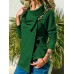 Women Casual Turn-Down Collar Leather Buckle Irregular Hem T-shirts Women Casual Turn-Down Collar Leather Buckle Irregular Hem T-shirts