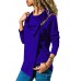Women Casual Turn-Down Collar Leather Buckle Irregular Hem T-shirts Women Casual Turn-Down Collar Leather Buckle Irregular Hem T-shirts