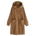 Women Casual Long Sleeve Hooded Trench Corduroy Long Coats Women Casual Long Sleeve Hooded Trench Corduroy Long Coats