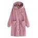 Women Casual Long Sleeve Hooded Trench Corduroy Long Coats Women Casual Long Sleeve Hooded Trench Corduroy Long Coats