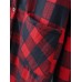 Women Casual Button Hooded Plaid Coats with Pocket Women Casual Button Hooded Plaid Coats with Pocket
