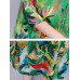 Women Elegant Art Print 3/4 Sleeve Loose Dress Women Elegant Art Print 3/4 Sleeve Loose Dress