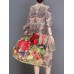 Women Elegant Floral Print Crew Neck Loose Dress Women Elegant Floral Print Crew Neck Loose Dress