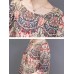 Women Elegant Floral Print Crew Neck Loose Dress Women Elegant Floral Print Crew Neck Loose Dress