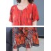 Plus Size Art Print Short Sleeve Elegant Women Dress Plus Size Art Print Short Sleeve Elegant Women Dress